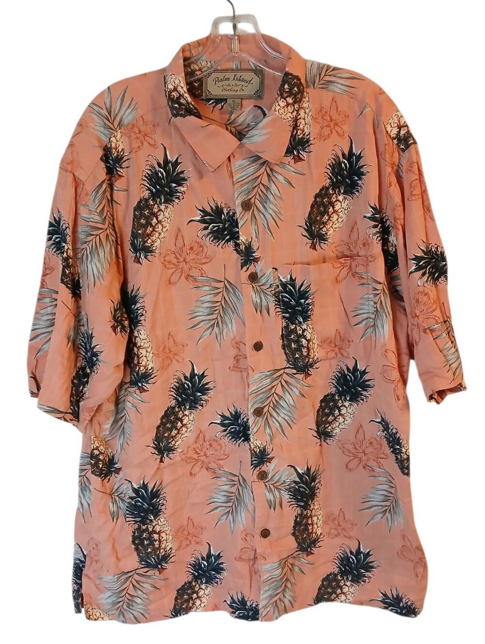 Palm Island Vintage Pineapple Print Shirt Size XL